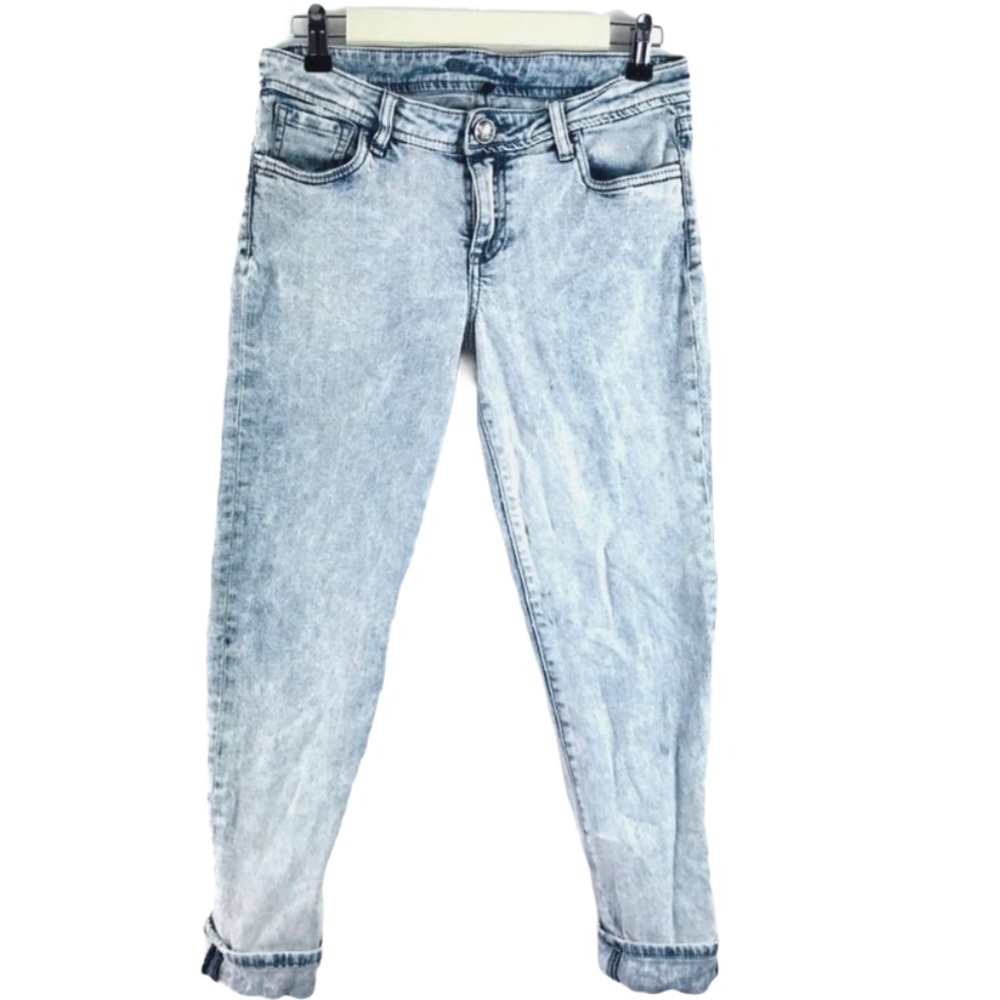 Kut Kloth Jeans Catherine Cuff Boyfriend Acid Wash